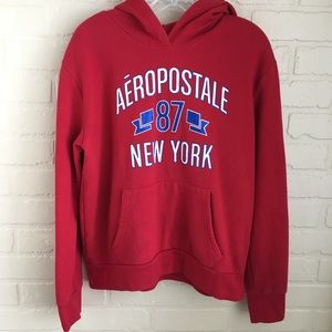 Aeropostale Red Hooded Sweatshirt XL Women's